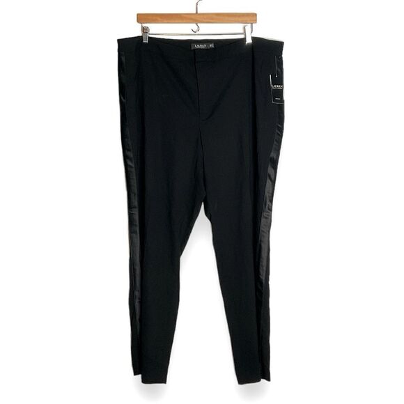 Lauren Ralph Lauren Pants - NWT Lauren Ralph Lauren Polo Black Side Stripe Straight Leg Slacks Size 22W